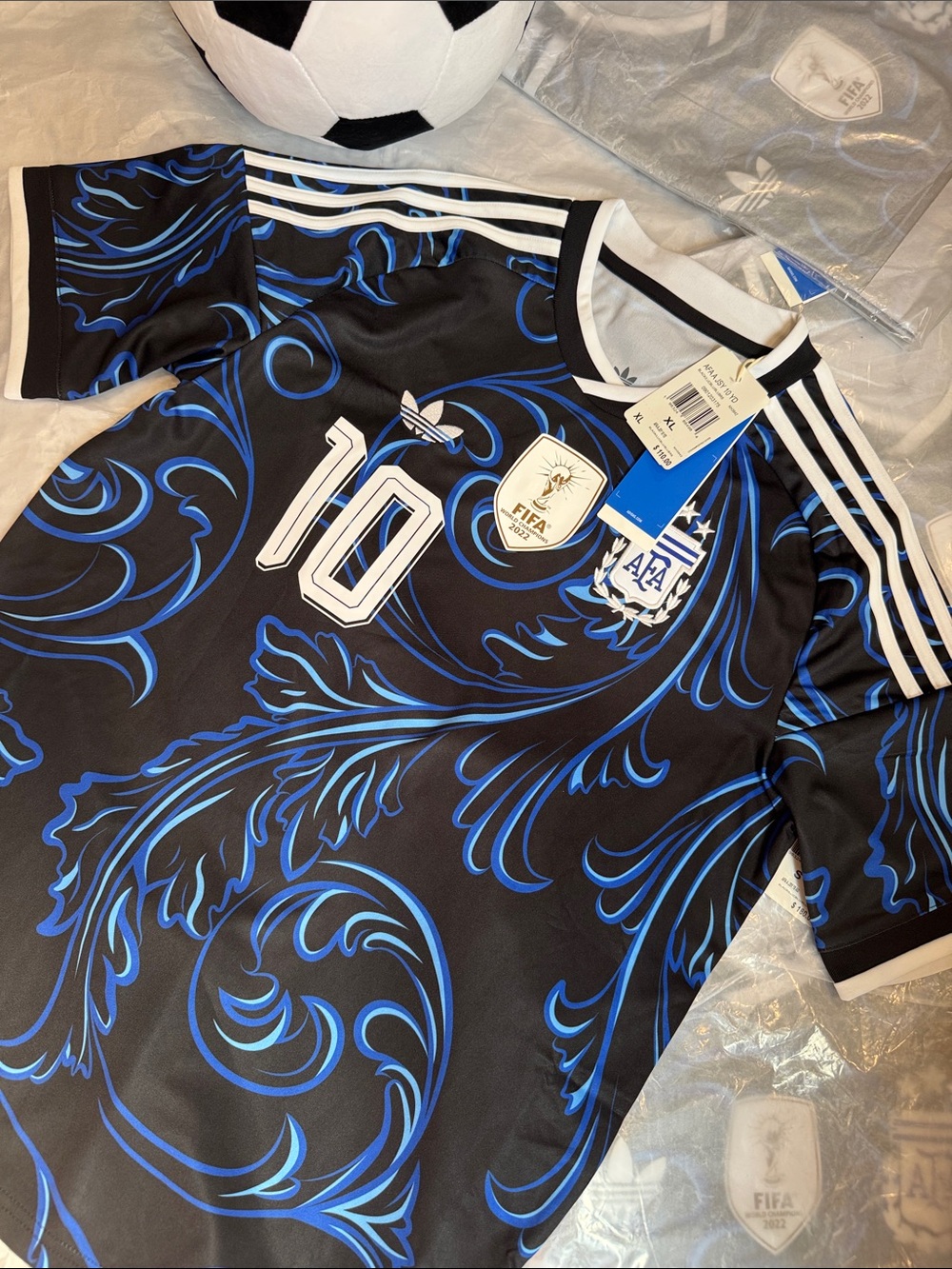 🇦🇷 Adidas Argentina Messi #10 2022 FIFA World Cup Away Jersey ⚽